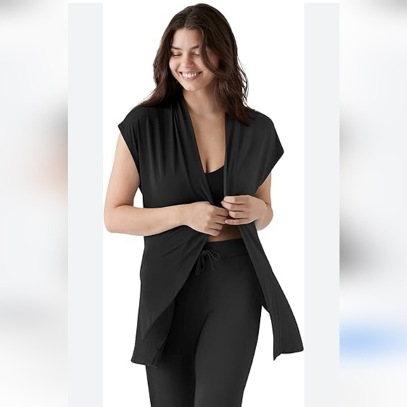 Sweaters - True Relaxed Vest Women's XL Minimalist Lagenlook Duster Cardigan Preppy